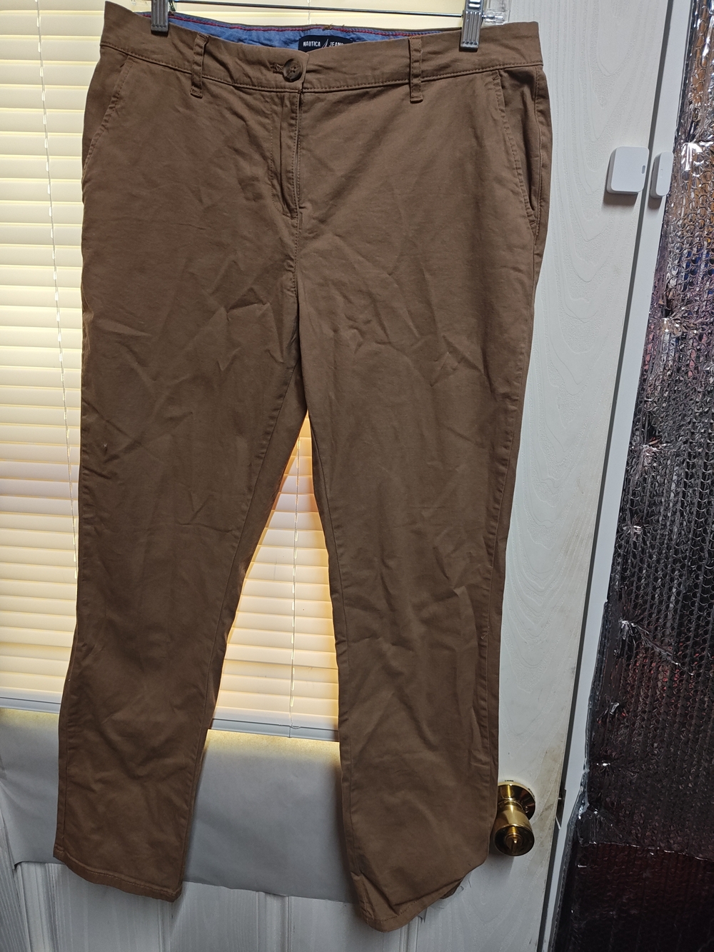 Nautica Brown Women's Straight-Leg Chino Pants